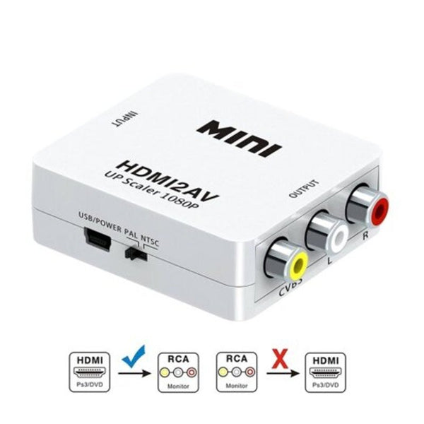 Hdmi To Av Video Converter Hdmi2av Adapter White Video Cables & Adapters