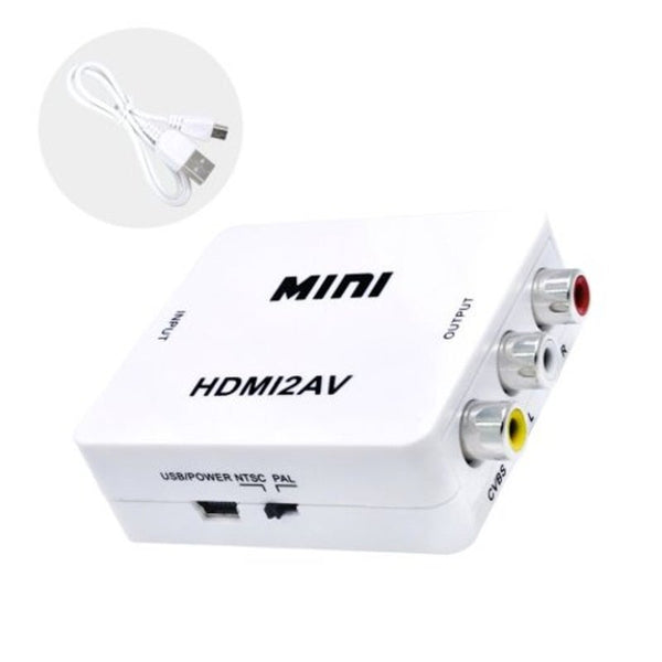 Hdmi To Av Video Converter Hdmi2av Adapter White Video Cables & Adapters