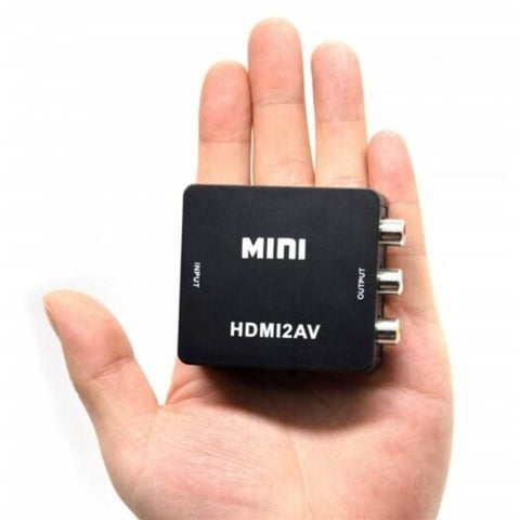 Hdmi To Av Rca Cvbs 1080P Composite Audio Video Adapter Converter Box Upscaler Black