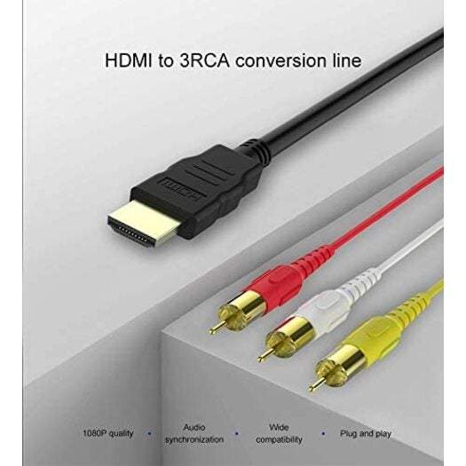Hdmi To Rca Cable 1080P Male 3Rca Video Audio Av Composite / Connector Adapter Cord Transmitter One Way Transmission From For Tv Hdtv