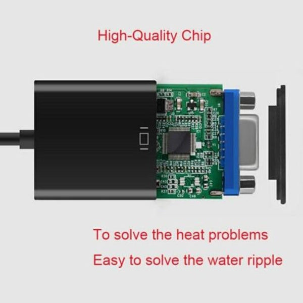 Hdmi To Vga Adapter Cable With Audio Converter Support 1080P Black Monitor/Av Cables & Adapters