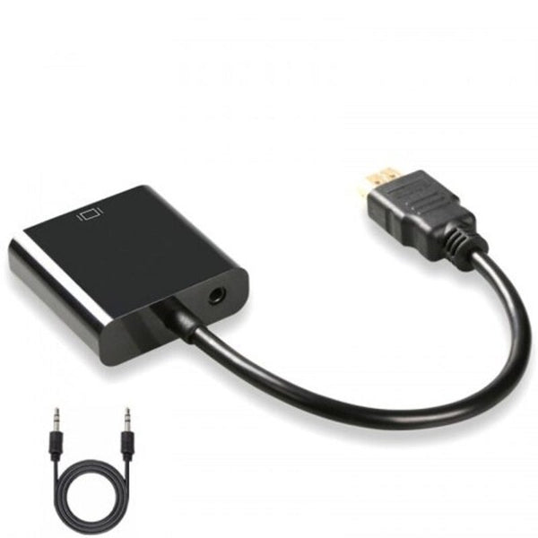 Hdmi To Vga Adapter Cable With Audio Converter Support 1080P Black Monitor/Av Cables & Adapters
