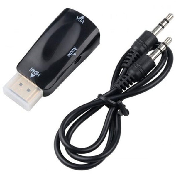 Hdmi To Vga Adapter With Audio Usb Cable Black Monitor/Av Cables & Adapters
