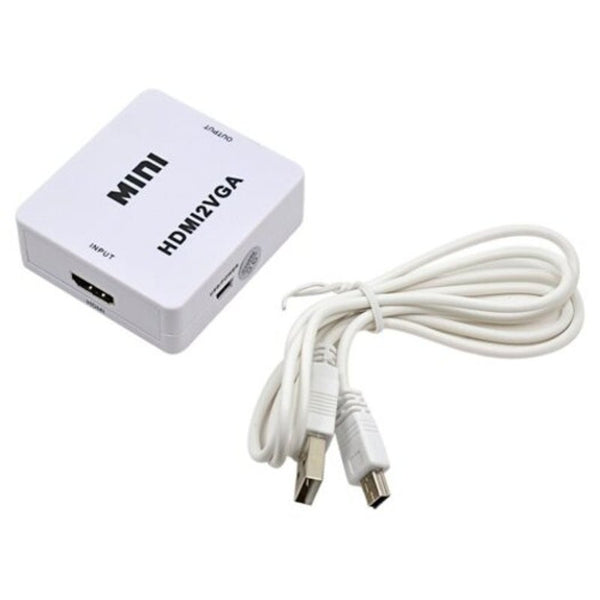 Hdmi To Vga Converter With Audio Hdmi2vga Adapter Connector White Video Cables & Adapters