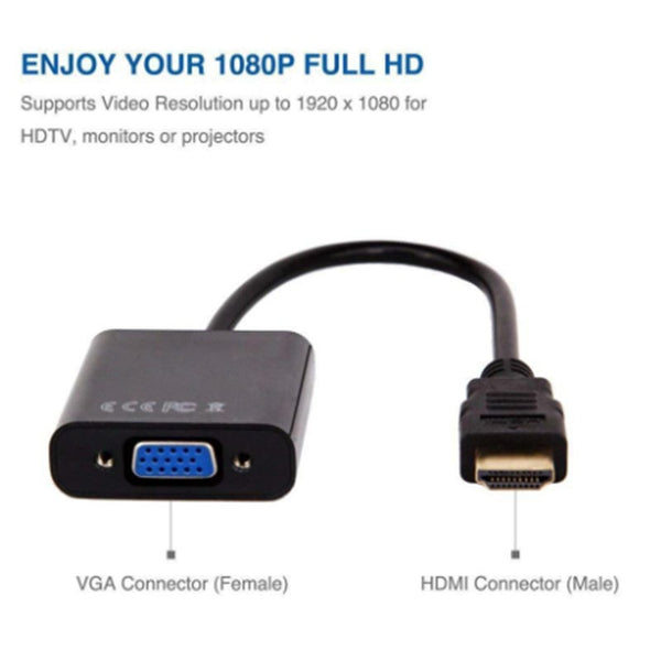 Hdmi 1080P Cable Male To Vga Adapter Famale Converter Monitor/Av Cables & Adapters