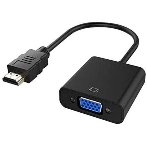 Hdmi To Vga Adapter Male Female Suitable For Computers Desktop Laptops Monitors Projectors Hdtv Chromebook Raspberry Pi Roku Xbox Etc. Black Monitor/A