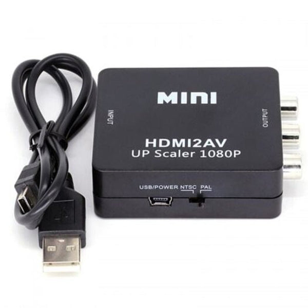 Hdmi Turn Av Audio And Video Converter Black Video Cables & Adapters