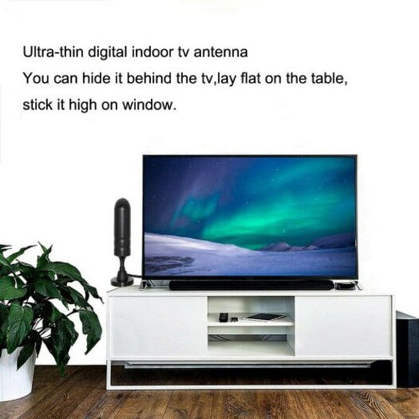 Hdtv Indoor Tv Antenna 1080P 50 Mile Range Digital Skylink 4K Black Antennas
