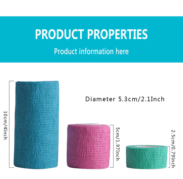 Self Adhesive Elastic Bandage Wrap Colourful Tape Bandages Gauze & Dressings