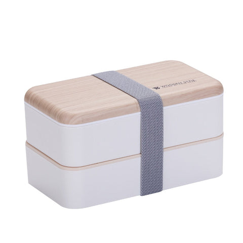 Bento Lunch Box Double Layer Container Utensil Chopstick Microwave Safe Lunchboxes