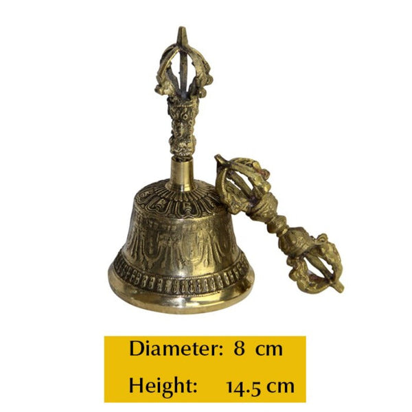 Brass Nepali Bell Home Decor Table Handicrafts Ideal For Puja Prayer Singing Bowls