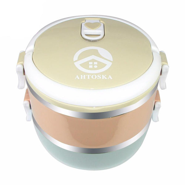 2/3/4 Layers Stainless Steel Thermal Lunch Boxes Portable Food Container Lunchboxes