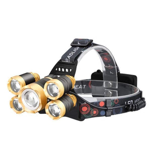 Outdoor Lighting Headlamp Rechargeable Led Lamp With Red Super Bright Flashlight Waterproof Forehead Adults Kids Camping Fishing Hiking Zoomable Headlight