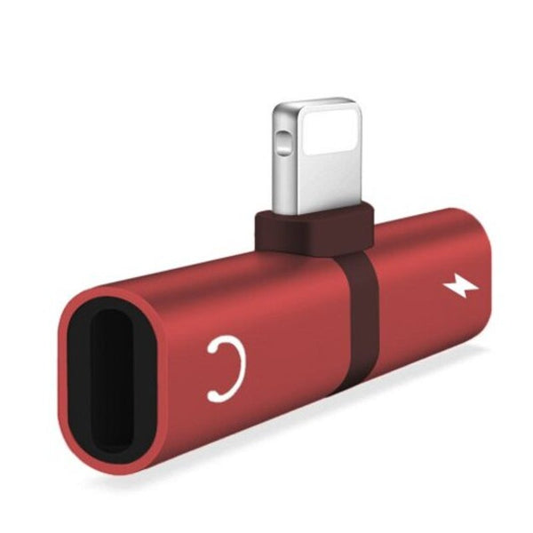 Headphone Jack Adapter Audio With Charge Splitter For Iphone X / 8 Plus Red Cables & Adapters