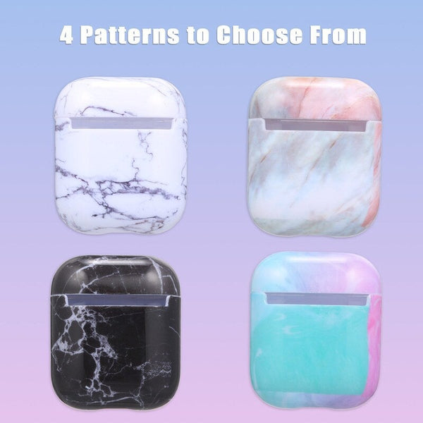 Headphone Protective Case For Airpods Hard Marble Box Headphones Shockproof 1 Earbud Cases