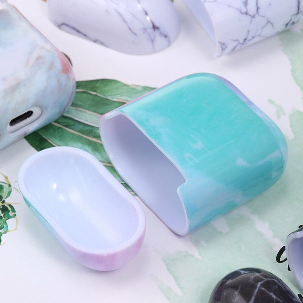 Headphone Protective Case For Airpods Hard Marble Box Headphones Shockproof 3 Earbud Cases