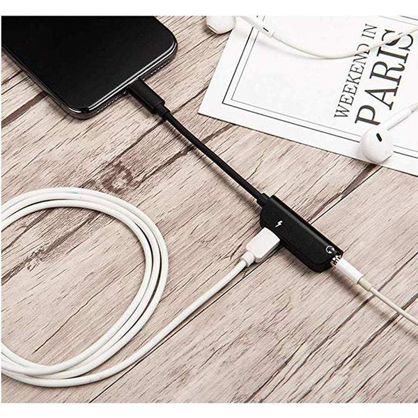 Mobile Phone Headphone Adapter 2 In 1 Type C To Audio 3.5Mm Jack Charging Converter Cable Cables & Adapters