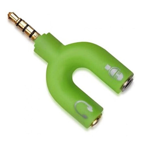 Headset Aux Stereo U Splitter Kit Green