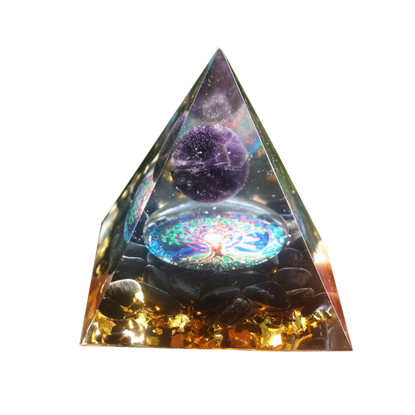 Healing Natural Crystal Energy Generator Meditation Pyramid Crystal Glass
