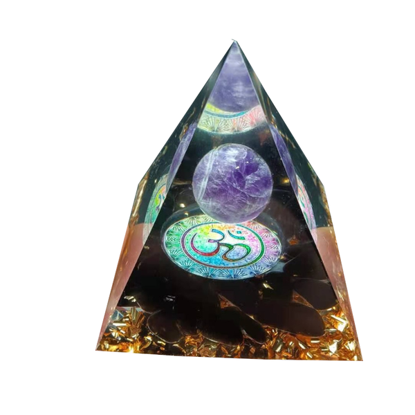 Healing Natural Crystal Energy Generator Meditation Pyramid Crystal Glass
