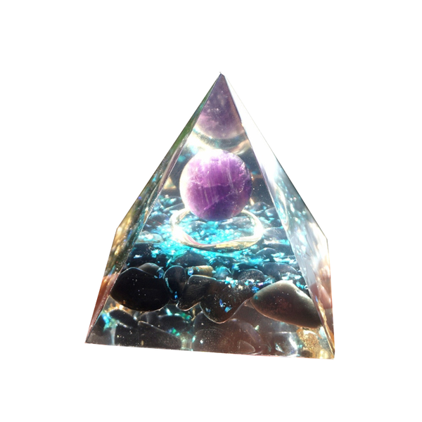 Healing Natural Crystal Energy Generator Meditation Pyramid Crystal Glass