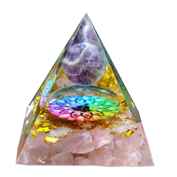Healing Natural Crystal Energy Generator Meditation Pyramid Crystal Glass