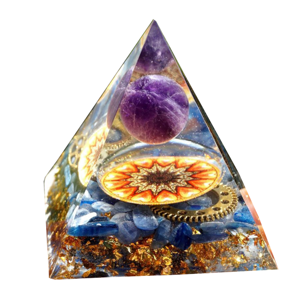 Healing Natural Crystal Energy Generator Meditation Pyramid Crystal Glass