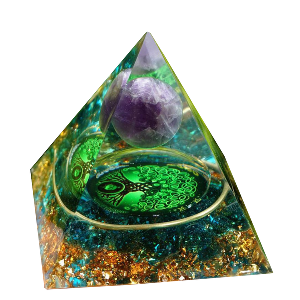 Healing Natural Crystal Energy Generator Meditation Pyramid Crystal Glass
