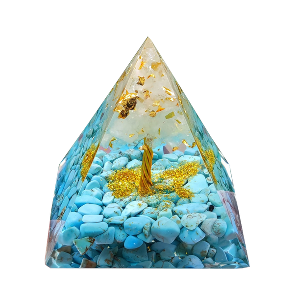 Healing Natural Crystal Energy Generator Meditation Pyramid Crystal Glass