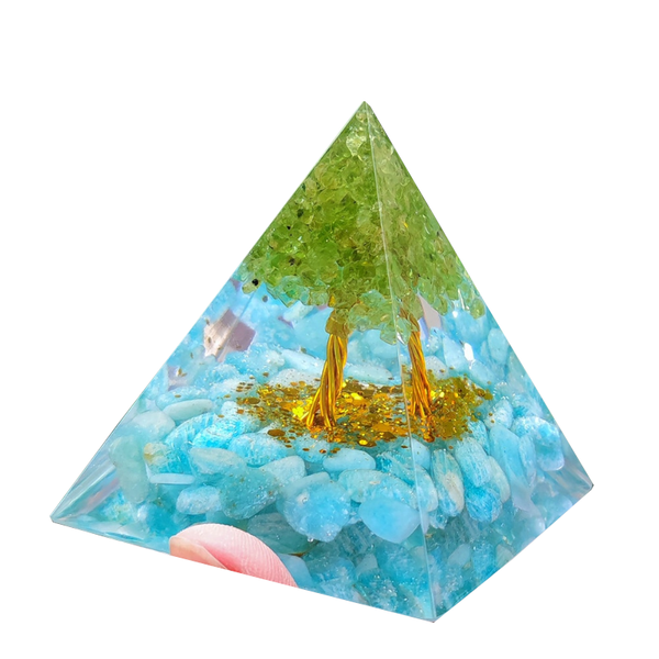 Healing Natural Crystal Energy Generator Meditation Pyramid Crystal Glass