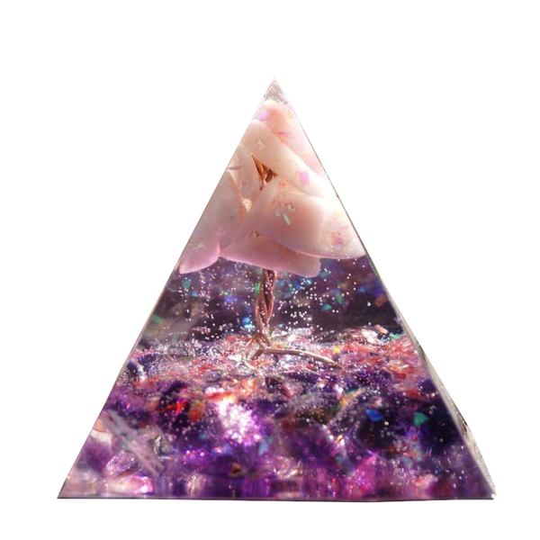 Healing Natural Crystal Energy Generator Meditation Pyramid Crystal Glass