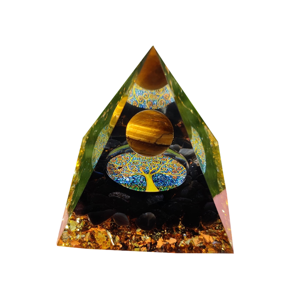 Healing Natural Crystal Energy Generator Meditation Pyramid Crystal Glass