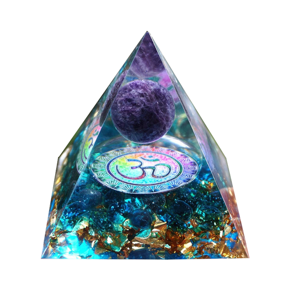 Healing Natural Crystal Energy Generator Meditation Pyramid Crystal Glass