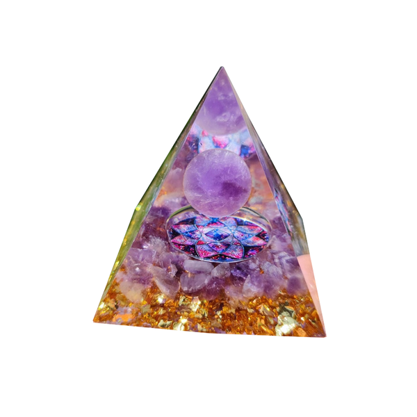 Healing Natural Crystal Energy Generator Meditation Pyramid Crystal Glass