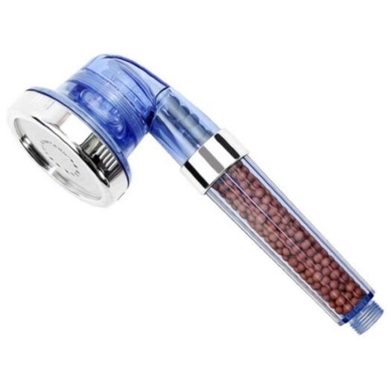 Healthy Negative Ion Spa Shower Head With Three Mode Blue 1Pc Shower Heads & Combos