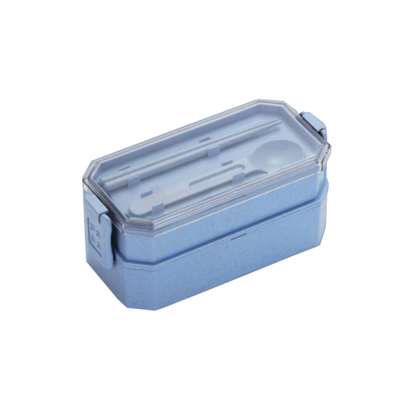 800Ml Lunch Box Wheat Straw Bento 2 Layer Food Storage Lunchboxes