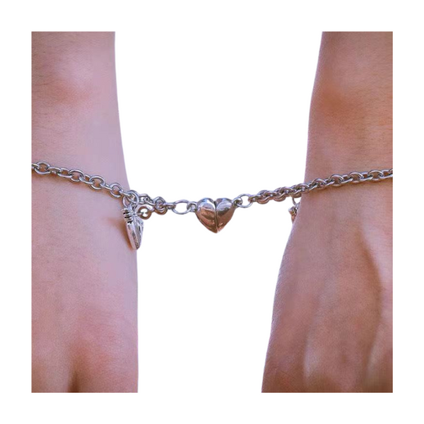 Veile Studios Heart Shape Lock Suction Couple Combination Bracelet Fashion Jewellery Bracelets
