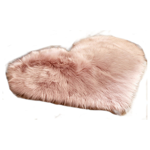 40X50cm Heart Shaped Artificial Fur Rug Carpet Mat Rugs & Carpets