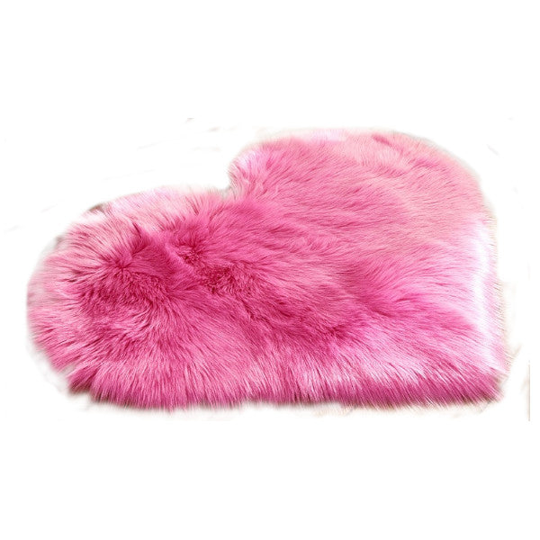 40X50cm Heart Shaped Artificial Fur Rug Carpet Mat Rugs & Carpets