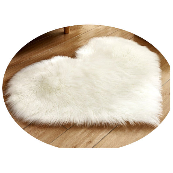 40X50cm Heart Shaped Artificial Fur Rug Carpet Mat Rugs & Carpets
