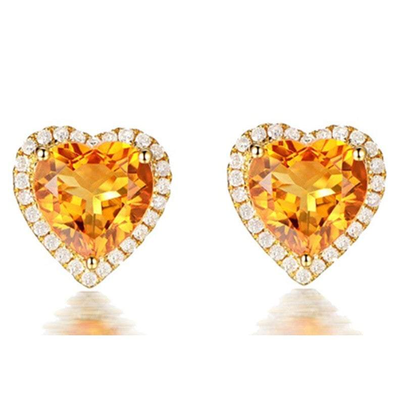 Veile Studios Heart In Cubic Zirconia Earrings