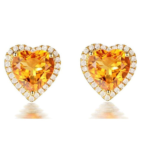 Veile Studios Heart In Cubic Zirconia Earrings