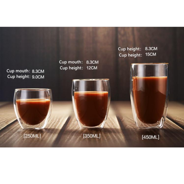 Glassware & Drinkware Heat Resistant Double Glass Coffee Cups