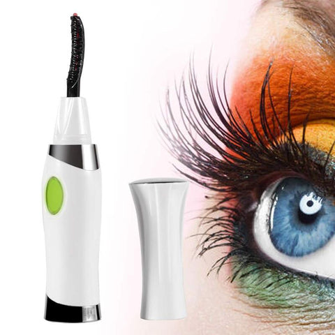 Heated Eyelash Curler Electric Electronic Lashes Curling Comb Quick Heating Long Lasting Usb Rechargeable Natural White Eyelash Tools