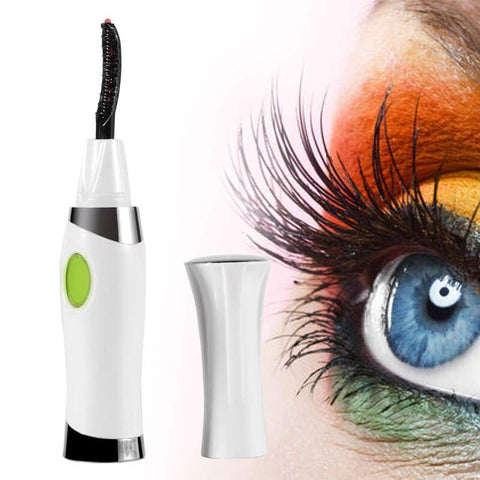 Heated Eyelash Curler Electric Electronic Lashes Curling Comb Quick Heating Long Lasting Usb Rechargeable Natural White