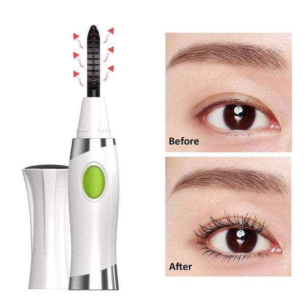 Heated Eyelash Curler Electric Electronic Lashes Curling Comb Quick Heating Long Lasting Usb Rechargeable Natural White Eyelash Tools