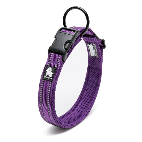 Heavy Duty Reflective Collar Purple S