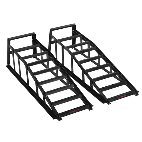 Fiernero Heavy Duty Portable Car Loading Ramp Set 2000Kg Maintenance Steel Frame Pair Other Auto Tools & Supplies