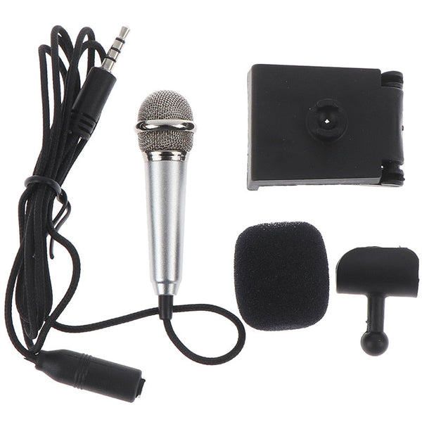 Mini Plug in Microphones Portable 3.5Mm Stereo Studio Karaoke Mini Microphone For Pc Mobile Phone