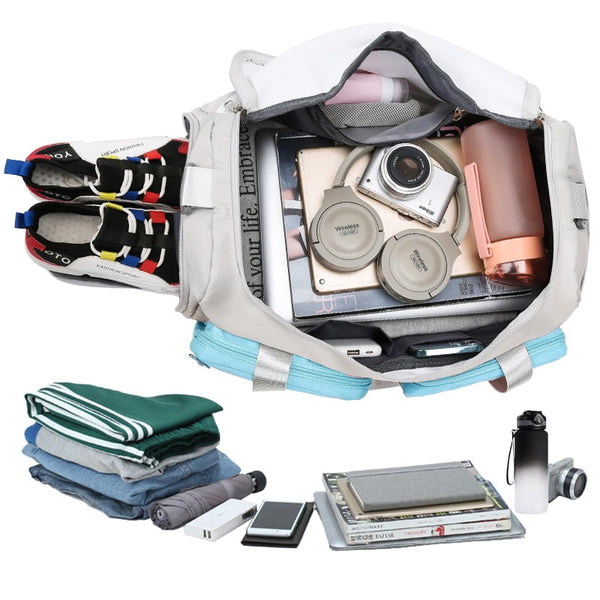 Sports Fitness Gym Bag Shoes Compartment Duffle Bags Gym Bags